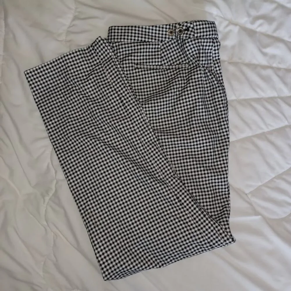 Calvin Klein Black and White Gingham Trousers - Picture 5 of 8